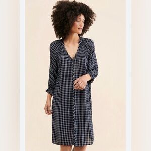 $158 MSRP Maeve Anthro Sara Smocked Shirtdress